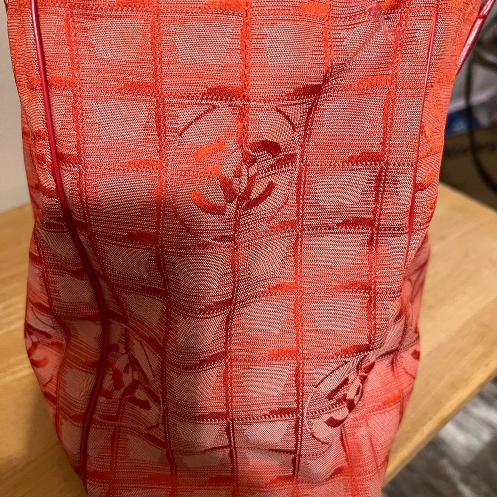 Chanel Red New Travel Line Nylon Tote - Picture 3 of 13